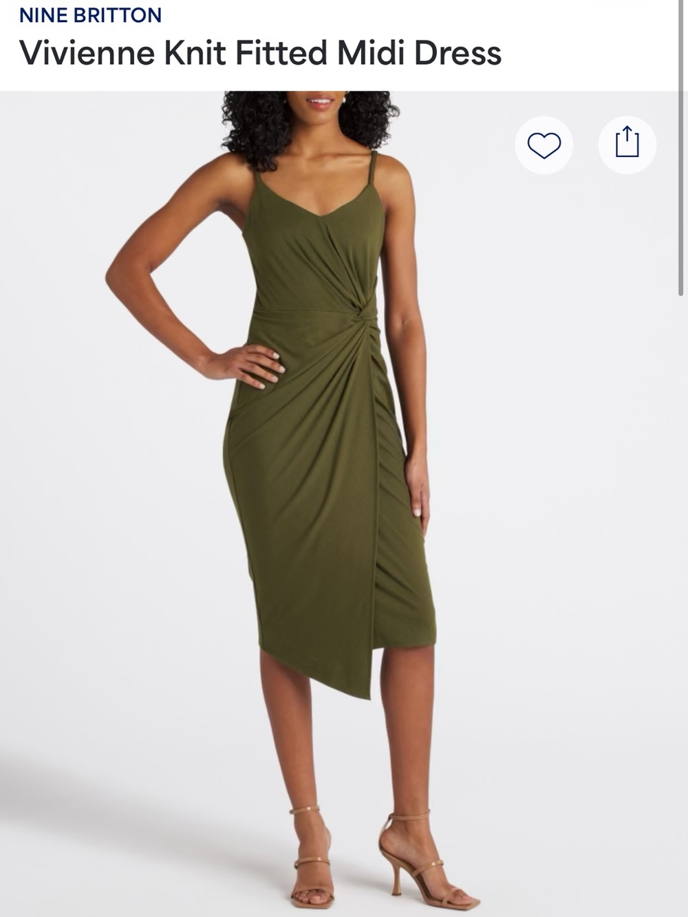 Nine Britton Vivienne Knit Fitted Midi Dress